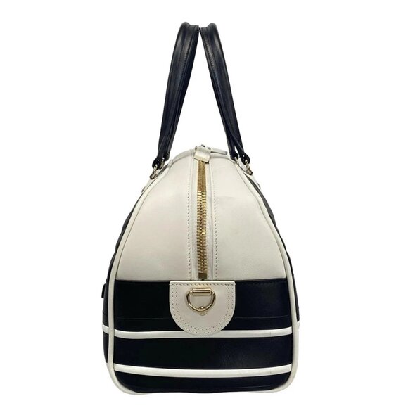 Auth DIOR/ChristianDior VIBE medium bowling bag with canage stitching - Black - Picture 4 of 15